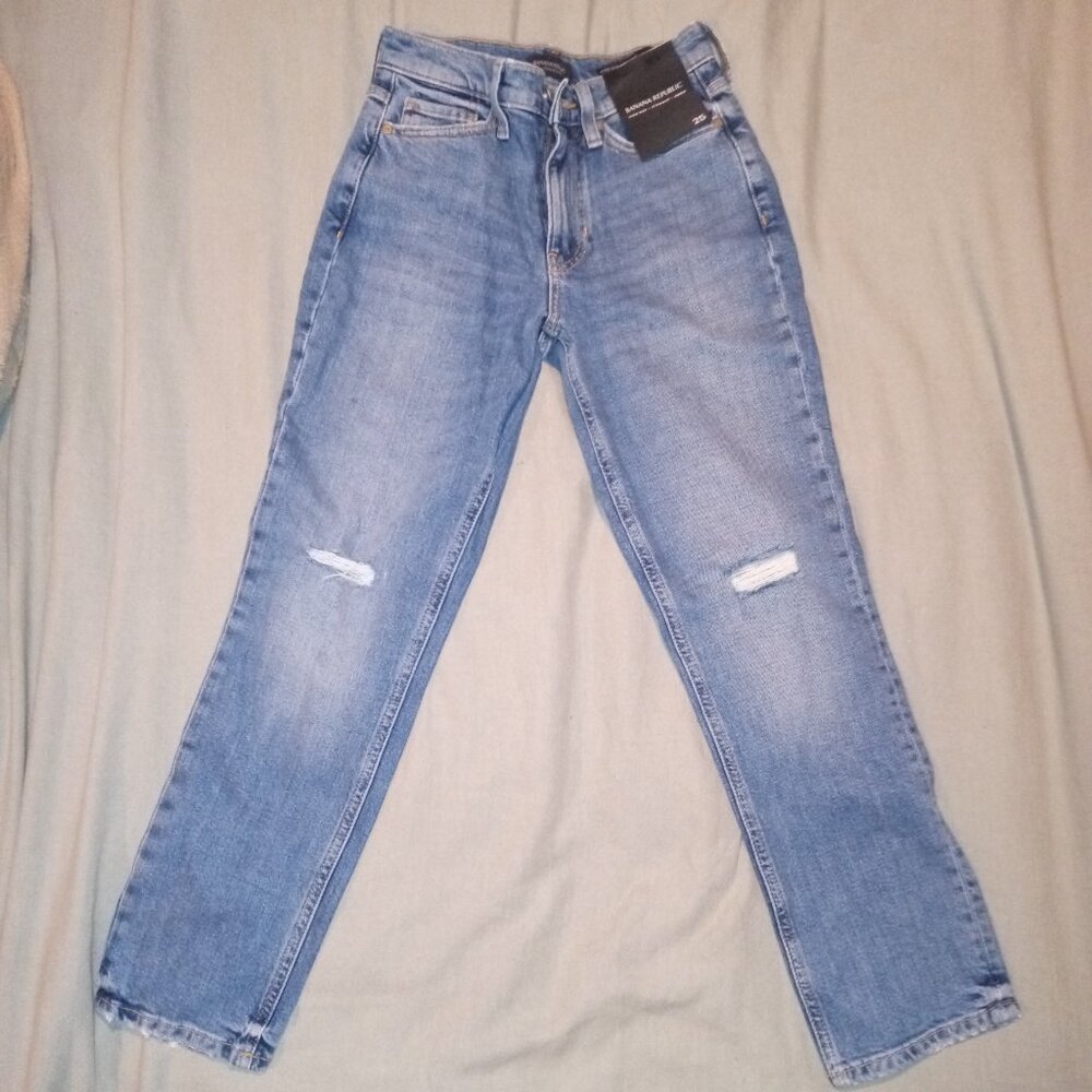 Banana Republic size 25 high rise straight ankle jeans